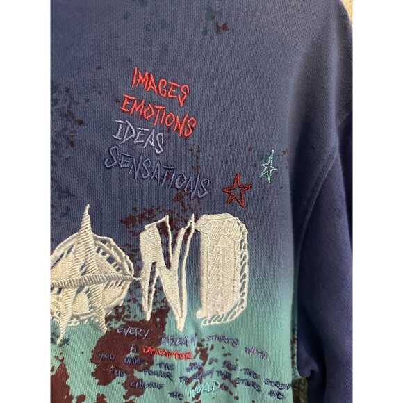 Dreamland Pullover Hoodie Small  Raised Embroidered Graffiti Colorful Street - Picture 3 of 16